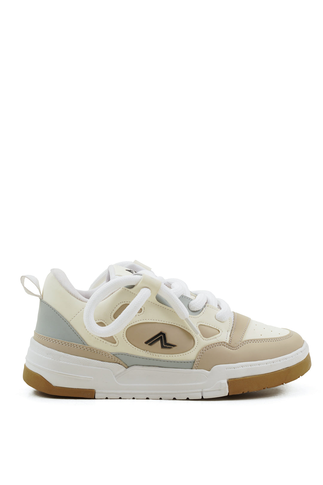 OGY Cream Grey Low Top Trainer