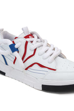 Vapro White/Red Low Top Trainer